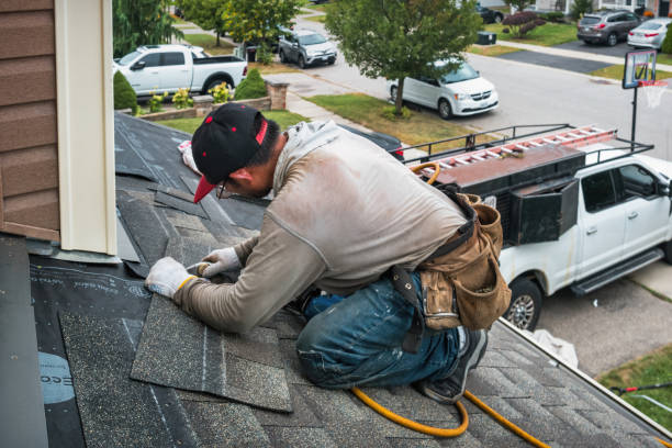 Professional Roofing technician working in Middlebrook, VA